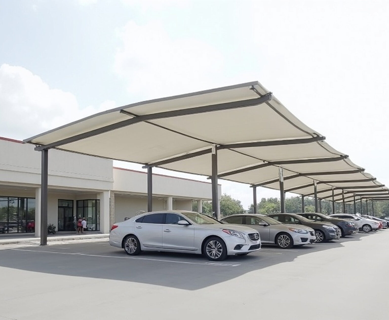 مظلات مواقف مركز تجاري