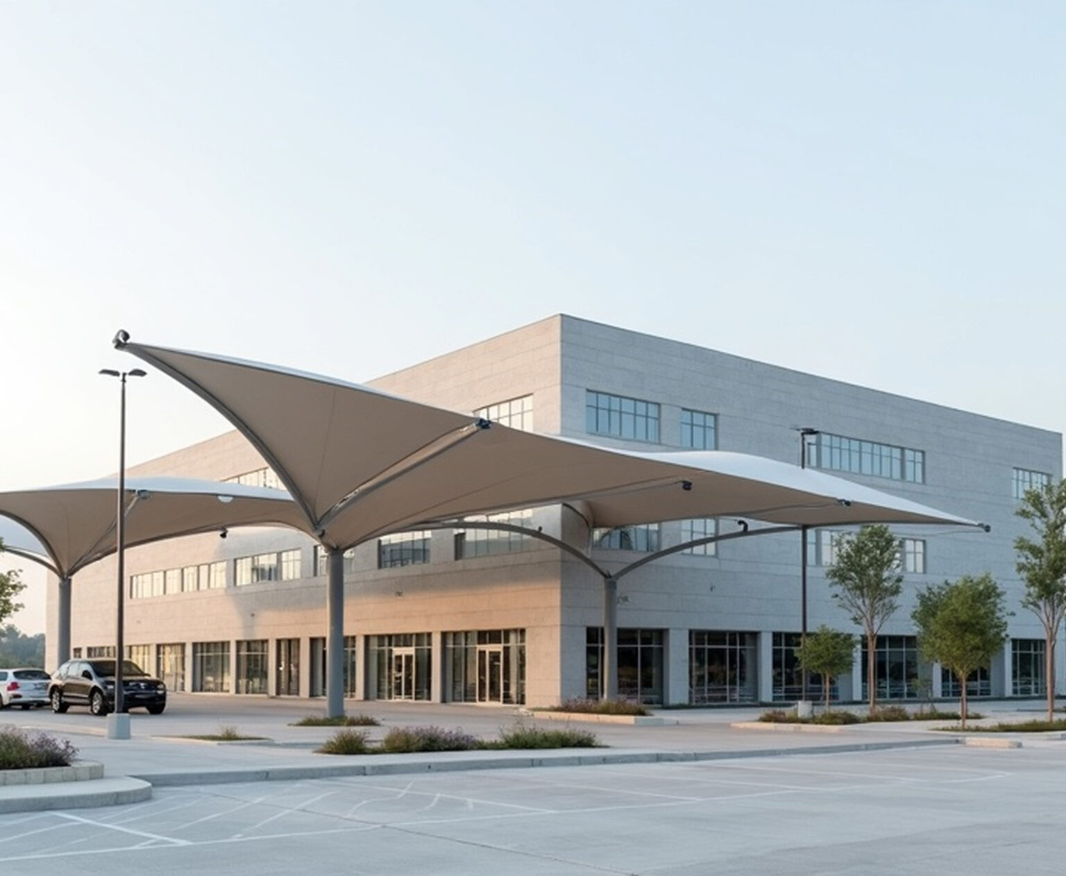 مظلات موقف حكومي